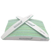 50 pièces/lot demi-lune Lime à ongles 150/180 grain Lime A Ongle soleil tampon à ongles bloc de ponçage professionnel manucure ongles fichiers ensemble(China)