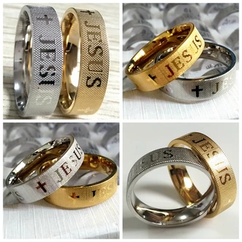 24pcs Jesus Cross Gold Silver Net Surface Grid Stainless Steel Ring 6MM Comfort Fit Shiny Thick Ring Unique High Quality Jewelry 
24pcs Jesus Cross Gold Silver Net Surface Grid Stainless Steel Ring 6MM Comfort Fit Shiny Thick Ring Unique High Quality Jewelry