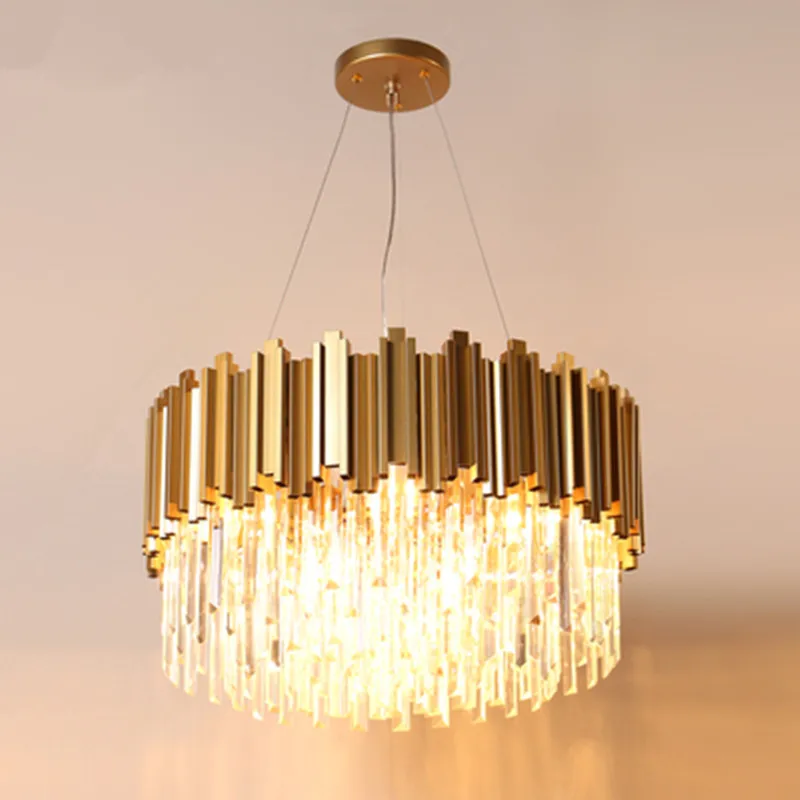 Modern Crystal Chandelier Lighting Dining Room Kitchen Island Bedroom Chain Loft Chandeliers Ceiling Gold/Chrome Light Fixtures
Modern Crystal Chandelier Lighting Dining Room Kitchen Island Bedroom Chain Loft Chandeliers Ceiling Gold/Chrome Light Fixtures