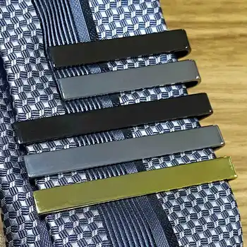 Tie Clip Fashion Style Ties for Men Metal Tone Simple Bar Clasp Practical Necktie Accessories Clasp Tie Pin for Mens Collar Clip