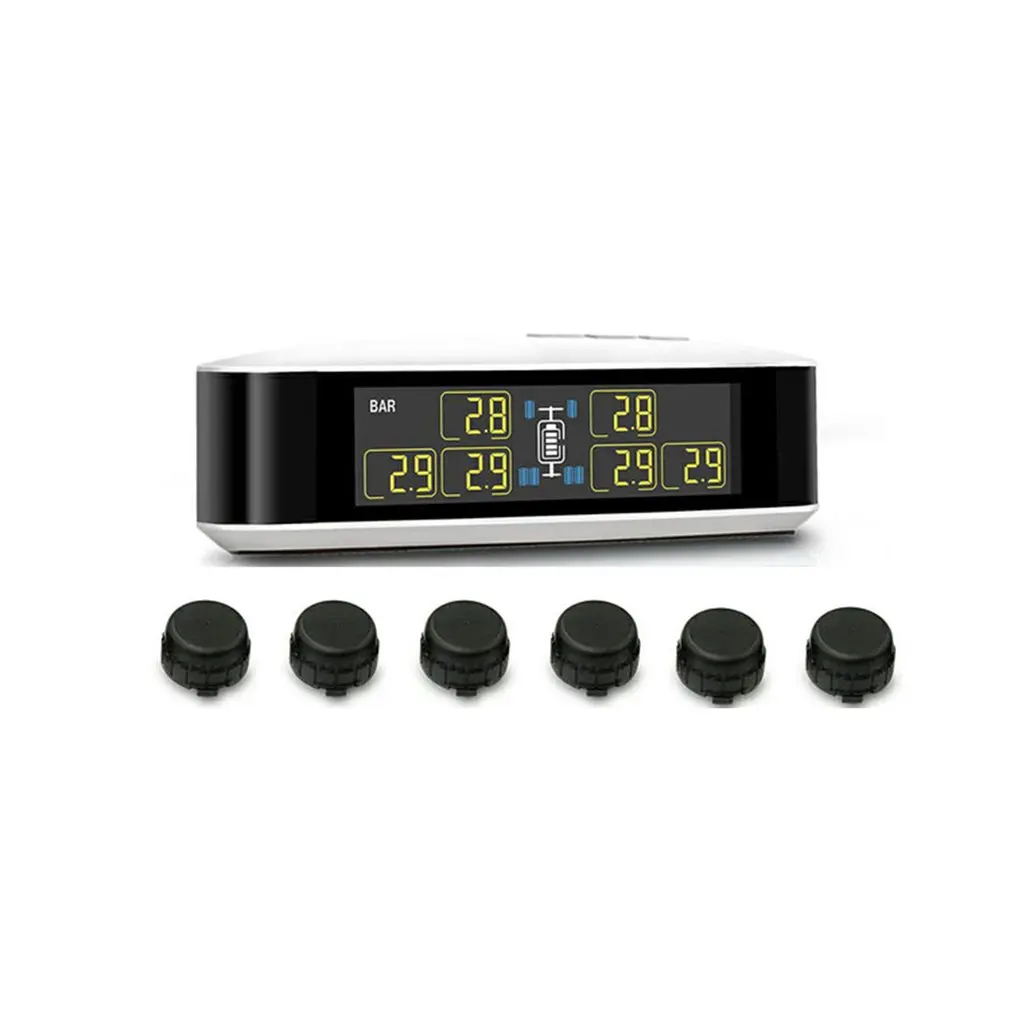 TPMS Truck Car Wireless Tire Pressure Monitoring System for RV 6 Wheel LCD with 6 External Sensors Replacement Accessory
TPMS Truck Car Wireless Tire Pressure Monitoring System for RV 6 Wheel LCD with 6 External Sensors Replacement Accessory