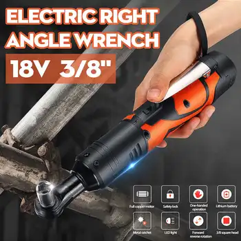 18V Rechargeable Portable Electric Wrench 3/8" 60N.m 90 degree Wrench Tool wrench Quick Charger
18V Rechargeable Portable Electric Wrench 3/8" 60N.m 90 degree Wrench Tool wrench Quick Charger