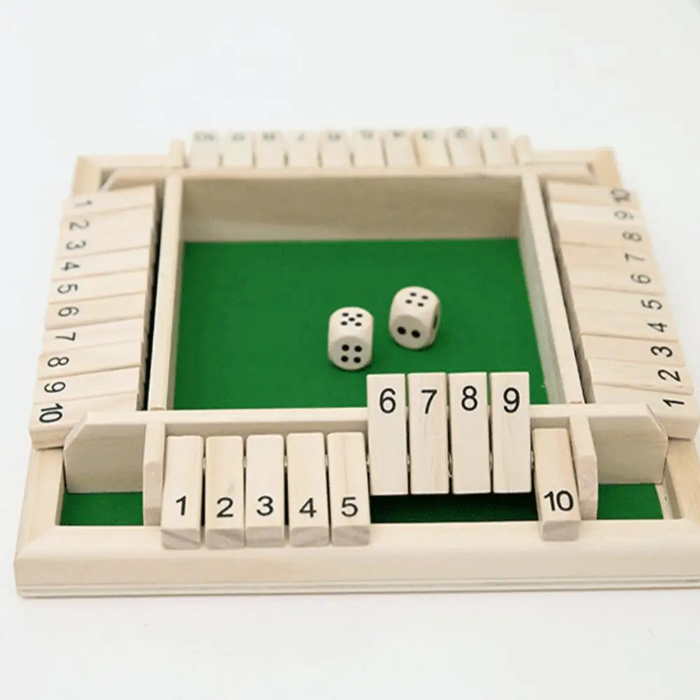 Deluxe Four Sided 10 Numbers Shut The Box Board Game Set Dice Party Club Drinking Games For Adults Families
Deluxe Four Sided 10 Numbers Shut The Box Board Game Set Dice Party Club Drinking Games For Adults Families