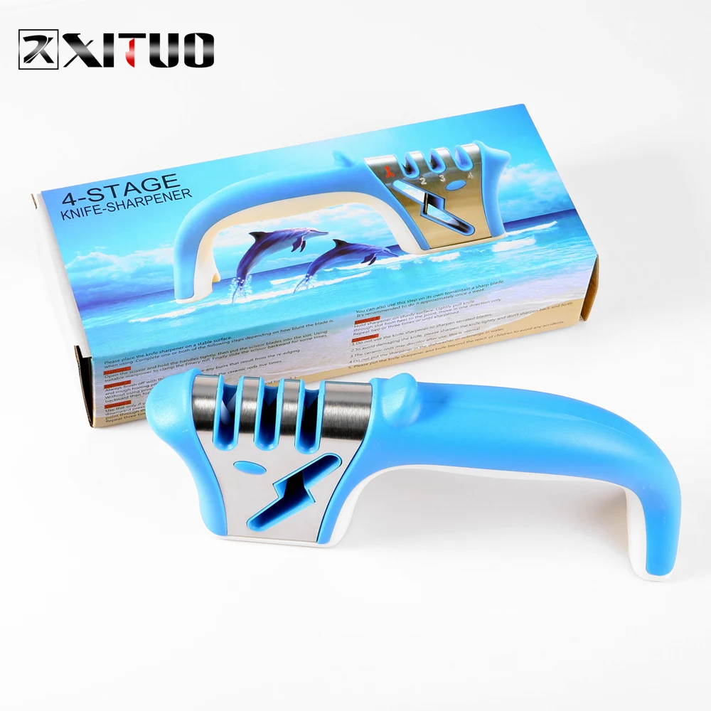 XITUO manual knife sharpener 4 in 1multi-function sharpening stone fast grinding kitchen knife scissors chef knife kitchen tools
XITUO manual knife sharpener 4 in 1multi-function sharpening stone fast grinding kitchen knife scissors chef knife kitchen tools