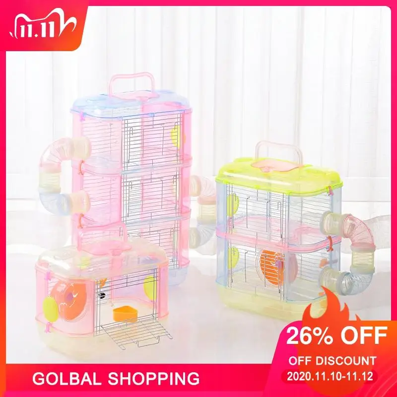 Transparent Hamster Cage Multi Layer Small Pet Cages Supplies Toy Hamster DIY Collocation Hamster House Recommended Goods
Transparent Hamster Cage Multi Layer Small Pet Cages Supplies Toy Hamster DIY Collocation Hamster House Recommended Goods
