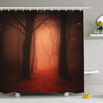 Shower Curtain Set with Hooks 66x72 Dark Fantastic Walk Autumnal Forest Romance Road indoor Foggy Romanticism Day Book Concept
Shower Curtain Set with Hooks 66x72 Dark Fantastic Walk Autumnal Forest Romance Road indoor Foggy Romanticism Day Book Concept