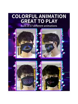 Unisex LED Luminous Mask 17 Changeable Pattern Cool RGB Light Breathable Mask 
Unisex LED Luminous Mask 17 Changeable Pattern Cool RGB Light Breathable Mask