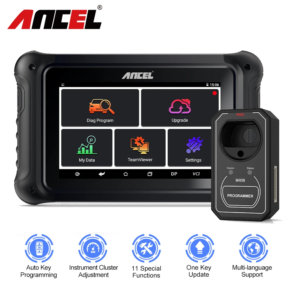 ANCEL DP500 Key Programmer Immobilizer Cluster Calibriation Professional EEPROM Chip Read OBD2 Car Scanner Diagnostic Tools
ANCEL DP500 Key Programmer Immobilizer Cluster Calibriation Professional EEPROM Chip Read OBD2 Car Scanner Diagnostic Tools