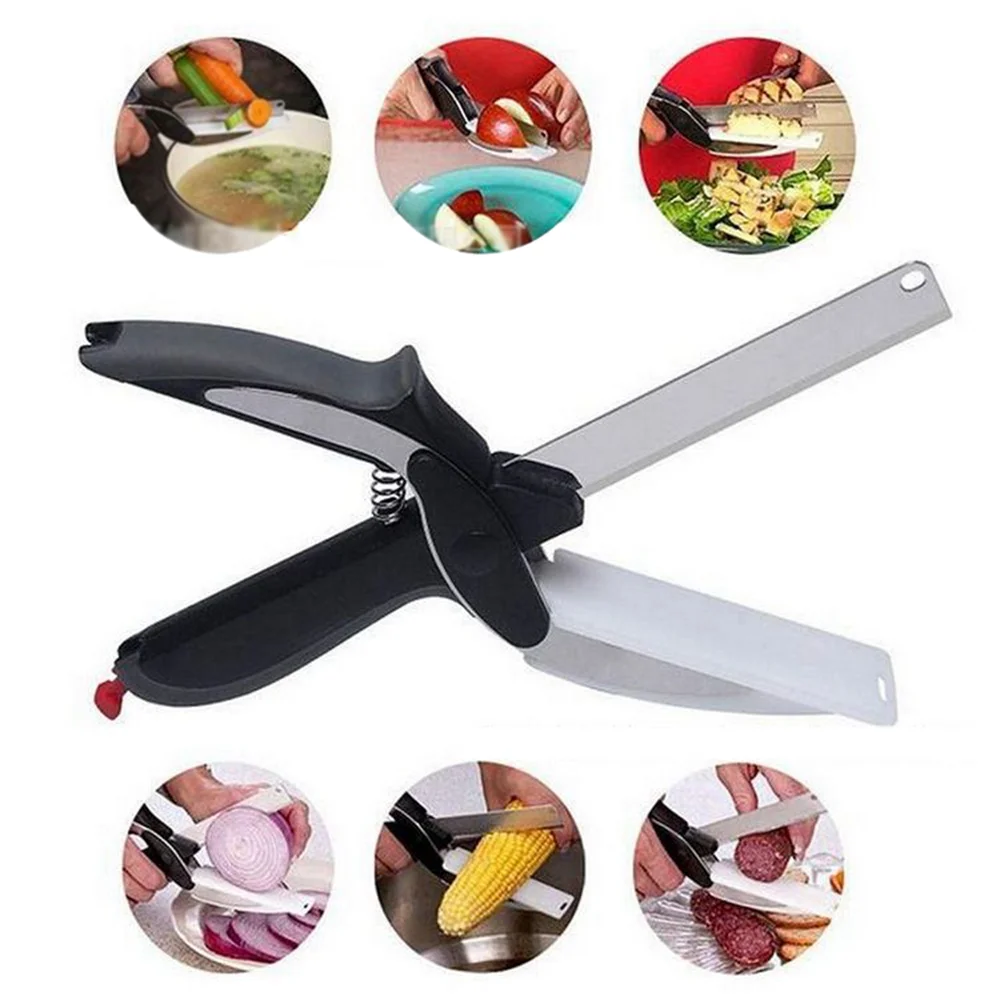 Hot Multifunctional Scissors 2 in 1 Utility Scissors Knife Board Smart Chef Ourdoor Meat Potato Cheese Vegetable Kitchen tool
Hot Multifunctional Scissors 2 in 1 Utility Scissors Knife Board Smart Chef Ourdoor Meat Potato Cheese Vegetable Kitchen tool