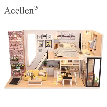 Home Decor Figurine DIY European Style Doll House Wood Miniature Doll House Modern Decoration Accessories Dollhouse for Gift
Home Decor Figurine DIY European Style Doll House Wood Miniature Doll House Modern Decoration Accessories Dollhouse for Gift