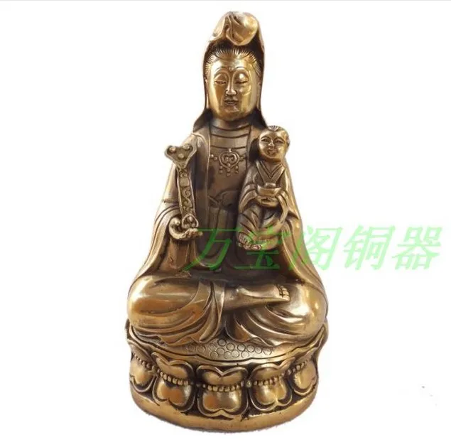 YM 312 статуя Гуаньинь bodhisattva предметы буддизма латунь ремесла | Дом и сад