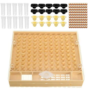Queen Rearing System Cupkit Plastic Bee Nicot Practical Beekeeping Tool Kit Catcher Cage Yellow Apiculture Helper 100 Cell Cups
Queen Rearing System Cupkit Plastic Bee Nicot Practical Beekeeping Tool Kit Catcher Cage Yellow Apiculture Helper 100 Cell Cups