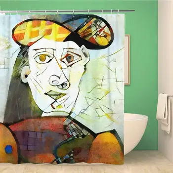 Bathroom Shower Curtain Alternative Reproductions of Famous Paintings by Picasso Applied Abstract Polyester Fabric 72x72 inches
Bathroom Shower Curtain Alternative Reproductions of Famous Paintings by Picasso Applied Abstract Polyester Fabric 72x72 inches