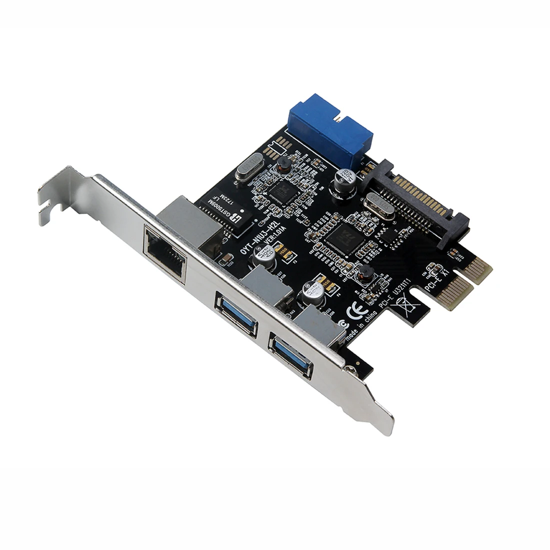 PCIe Expansion Card Adapter 3 Port USB 3.0 HUB PCI-E to RJ-45 Gigabit Network 10/100/1000 Mbps LAN USB PCI Express Ethernet Card
PCIe Expansion Card Adapter 3 Port USB 3.0 HUB PCI-E to RJ-45 Gigabit Network 10/100/1000 Mbps LAN USB PCI Express Ethernet Card