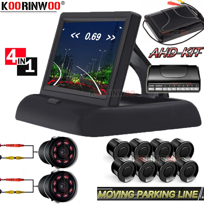 Koorinwoo Trajectory Parking Guide Colorful Parktronic 8 sensors blind spot monitor Reverse sensor buzzer 12v blind sensor Front
Koorinwoo Trajectory Parking Guide Colorful Parktronic 8 sensors blind spot monitor Reverse sensor buzzer 12v blind sensor Front