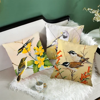 Nanacoba Beautiful Bird Pillow Cover Flora And Fauna Cushion Cover Short plush Throw Pillowcase For Home Sofa Decorative Pillow
Nanacoba Beautiful Bird Pillow Cover Flora And Fauna Cushion Cover Short plush Throw Pillowcase For Home Sofa Decorative Pillow