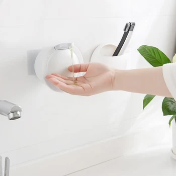 Small Liquid Soap Dispenser Wall Mounted Free Punching Plastic Sanitizer Shampoo Dispenser For Bathroom Kitchen Hotel 
Small Liquid Soap Dispenser Wall Mounted Free Punching Plastic Sanitizer Shampoo Dispenser For Bathroom Kitchen Hotel