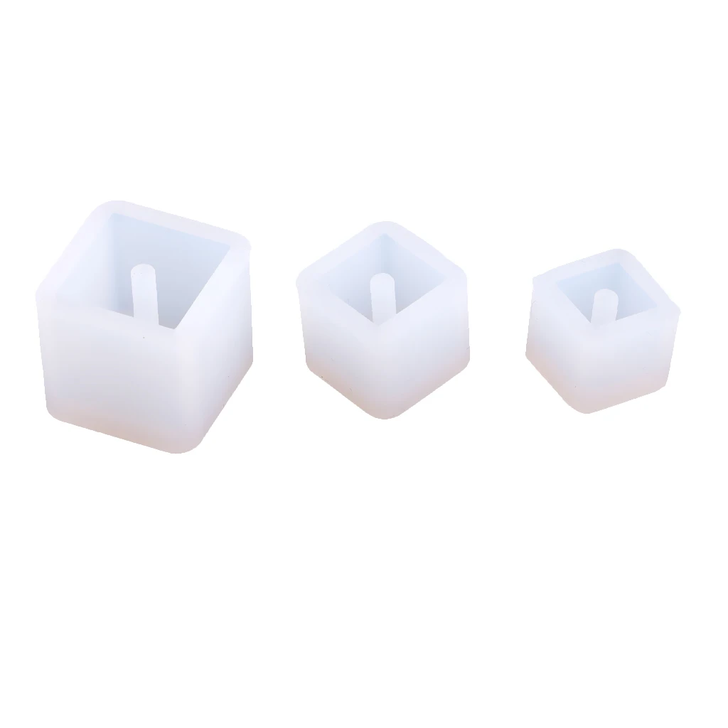 3 Sizes Silicone DIY Cube Beads Pendant Molds Resin Jewelry Making Tools 3 Sizes Silicone DIY Cube Beads Pendant Molds Resin Jewelry Making Tools