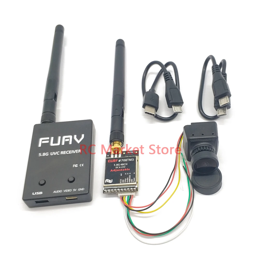 Ready to use 5.8G FPV Receiver UVC Video Downlink OTG VR Android Phone+5.8G 25mW/200mW/600m Transmitter +CMOS 1200TVL Camera fpv
Ready to use 5.8G FPV Receiver UVC Video Downlink OTG VR Android Phone+5.8G 25mW/200mW/600m Transmitter +CMOS 1200TVL Camera fpv
