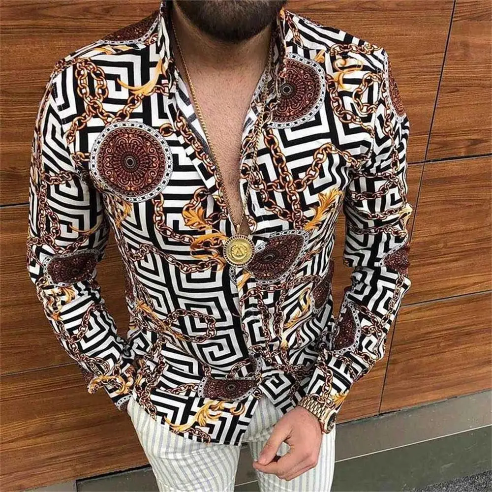 Fall 2021 new men's printed trendy shirts, fashion casual cardigan long-sleeved shirts, men's lapel multi-color printed clothing
Fall 2021 new men's printed trendy shirts, fashion casual cardigan long-sleeved shirts, men's lapel multi-color printed clothing
