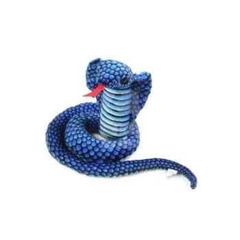 

Very Nice Soft Hot New 110cm Blue Cobra Snake Plush Stuffed Animals Doll Soft Toy Novel Gift