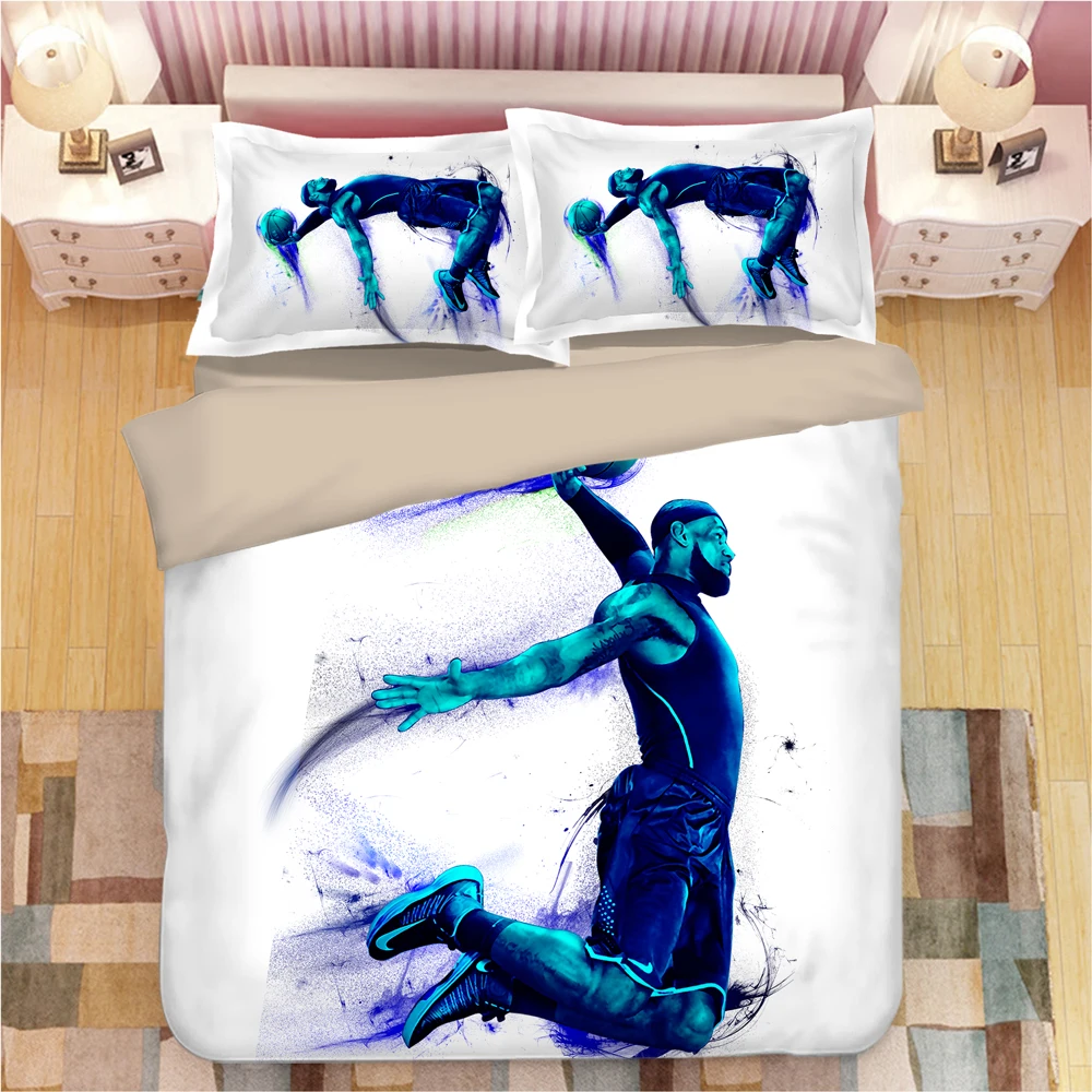 Home Textile 3D Basketball Printing Bed Linen Polyester Sheet, Pillowcase & Duvet Cover Sets
Home Textile 3D Basketball Printing Bed Linen Polyester Sheet, Pillowcase & Duvet Cover Sets