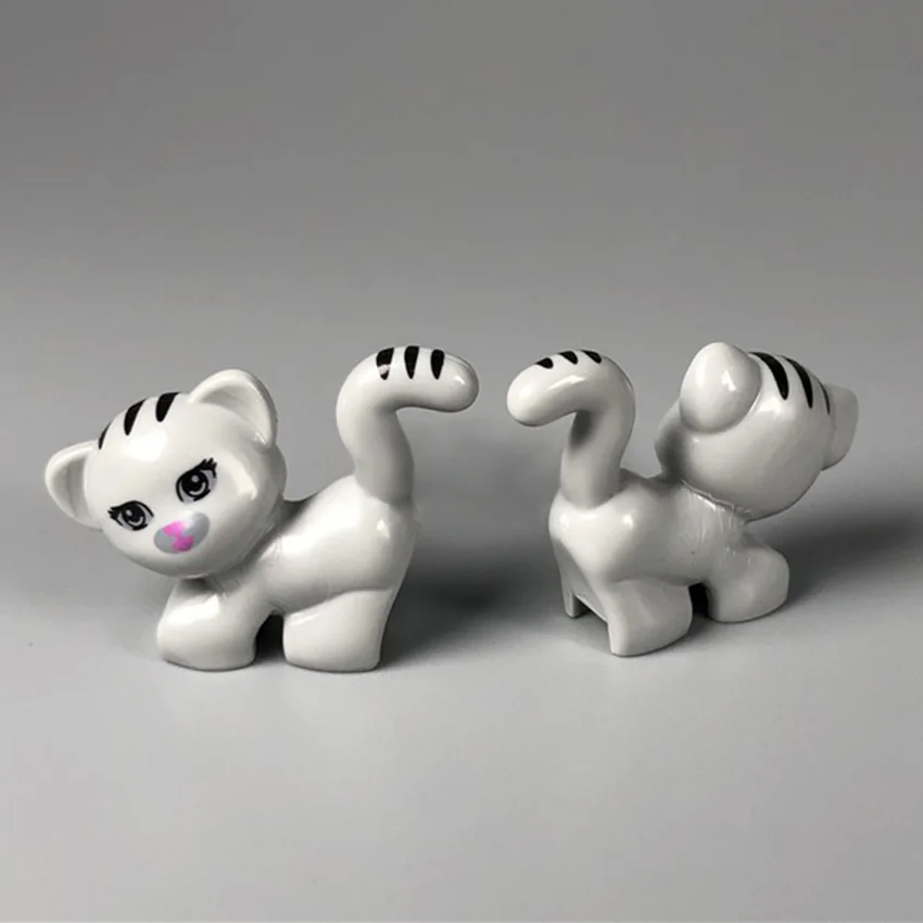 5Pcsset MOC Accessories Legoings Animal Pet Cat Building Blocks Model Building Kits Bricks DIY Toys for Children (1)