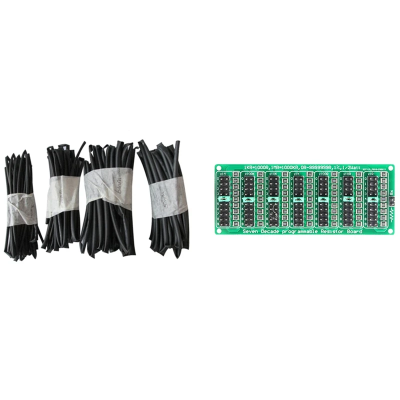 4 шт. термоусадочные трубки полиолефин и 1x7 лет 1R-9999999R программируемый SMD резистор
