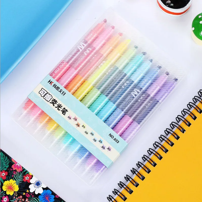 10pcs/set Multi Colored Double Headed Highlighters Drawing Art Marker Fluorescent Pens Stationery School Writing Board
10pcs/set Multi Colored Double Headed Highlighters Drawing Art Marker Fluorescent Pens Stationery School Writing Board