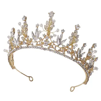 Crystal Hair Hoop Fashion Headdress Women Hair Hoop Bridesmaid Tiara Photo Prop Wedding Hair Accessory (Golden, White Crystal)
Crystal Hair Hoop Fashion Headdress Women Hair Hoop Bridesmaid Tiara Photo Prop Wedding Hair Accessory (Golden, White Crystal)