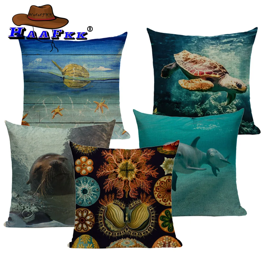 Interesting Undersea World Design Cushion Linen Pillow Turtle Dolphin Art Decoration Living Room Sofa Car Seat Pillow 45x45cm
Interesting Undersea World Design Cushion Linen Pillow Turtle Dolphin Art Decoration Living Room Sofa Car Seat Pillow 45x45cm