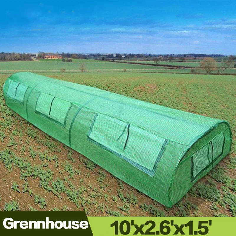 Tunnel Greenhouse Outdoor Durable Plant Insulation Bird Pest Control Water Proof UV Protectin Cover Shed with Stand10'x2.6'x1.5'
Tunnel Greenhouse Outdoor Durable Plant Insulation Bird Pest Control Water Proof UV Protectin Cover Shed with Stand10'x2.6'x1.5'