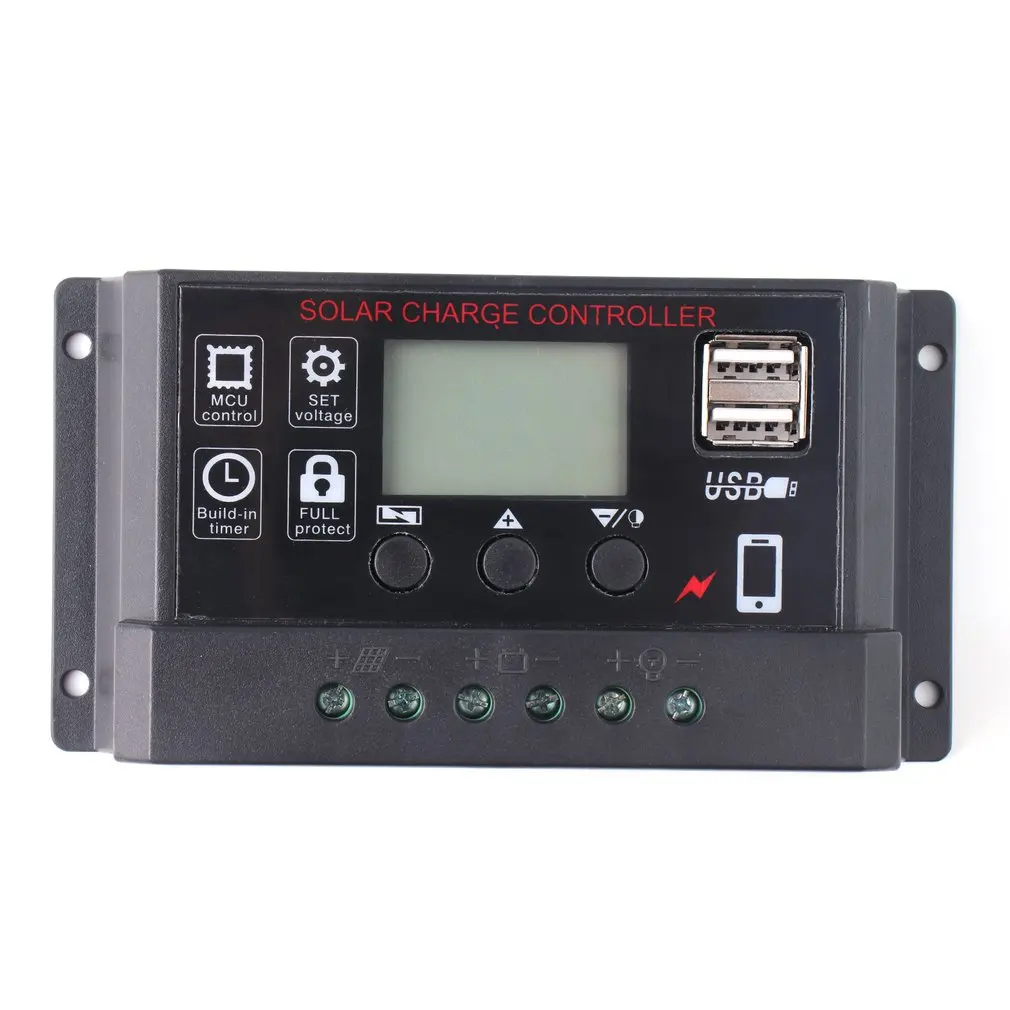Portable 30A Solar Panel Battery Regulator Solar Charger Controller with Digital LCD Screen Display 12/24V Auto USB
Portable 30A Solar Panel Battery Regulator Solar Charger Controller with Digital LCD Screen Display 12/24V Auto USB