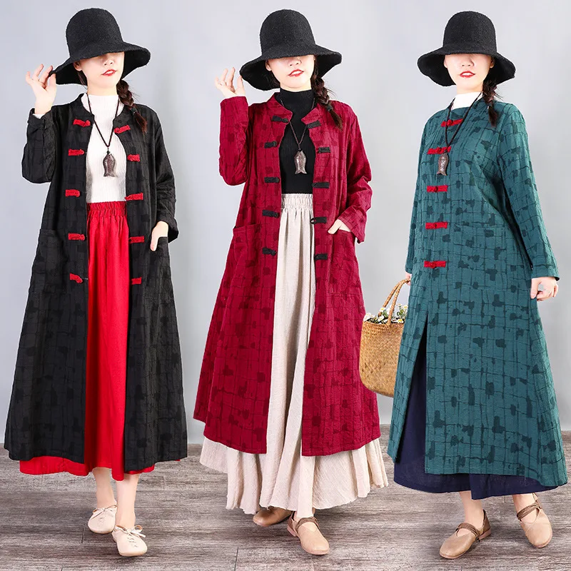 Photo Shoot 2020 Spring New Style Retro National Wind Large Size Dress Cotton Linen Frog Jacquard Mixed Colors Trench Coat Coat
Photo Shoot 2020 Spring New Style Retro National Wind Large Size Dress Cotton Linen Frog Jacquard Mixed Colors Trench Coat Coat
