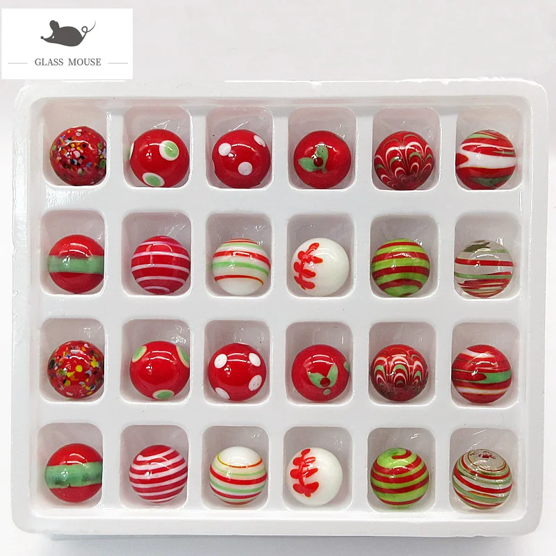 16mm 18mm Murano Handmade red Glass Marble Balls Charm Home Decor Christmas accessories Puzzle game Toys for Kids Children 24PCS
16mm 18mm Murano Handmade red Glass Marble Balls Charm Home Decor Christmas accessories Puzzle game Toys for Kids Children 24PCS