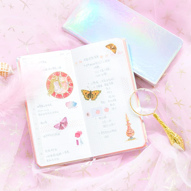 HOT 88 Sheet Laser Colorful Dream Weekly Planner Notebook Diary portable Note Book Travelers Bucket Supplies
HOT 88 Sheet Laser Colorful Dream Weekly Planner Notebook Diary portable Note Book Travelers Bucket Supplies