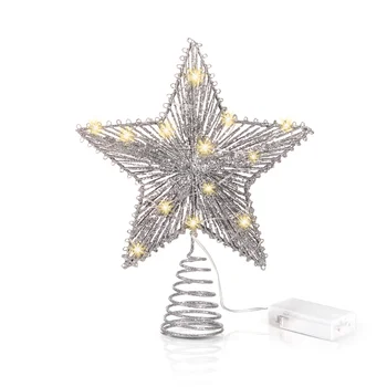 Unomor 20 x 24 cm Christmas Tree Topper Star with String Lights For Christmas Home Party Decoration (Silver)
Unomor 20 x 24 cm Christmas Tree Topper Star with String Lights For Christmas Home Party Decoration (Silver)