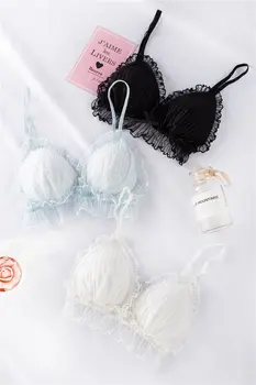 2020 Pleated Chiffon Bralette Comfortable Ruffles Bra Set Women Lace Underwear Triangle Cup Padded Push Up Bra Lingerie Set
2020 Pleated Chiffon Bralette Comfortable Ruffles Bra Set Women Lace Underwear Triangle Cup Padded Push Up Bra Lingerie Set