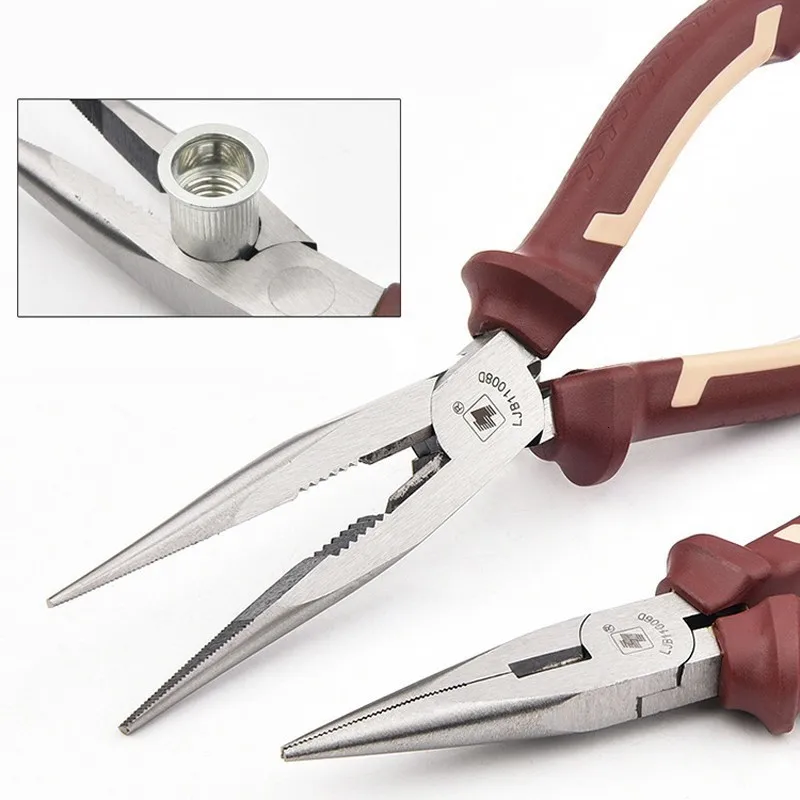 Realmote 6/8 Inch Multi-function German Industrial Nose Crimping Pliers Household Hand Tool Stripper Cutter Wire Multitool
Realmote 6/8 Inch Multi-function German Industrial Nose Crimping Pliers Household Hand Tool Stripper Cutter Wire Multitool