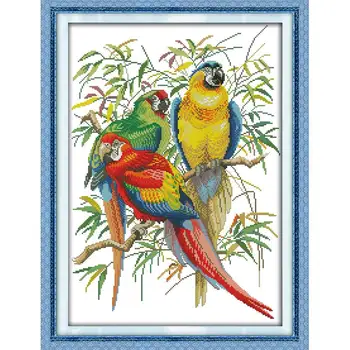 joy sunday Scarlet Macaw DIY Hand Embroidery Cross Stitch Kits Patterns Printed Canvas Needlework Set Animal 14CT Home Decor
joy sunday Scarlet Macaw DIY Hand Embroidery Cross Stitch Kits Patterns Printed Canvas Needlework Set Animal 14CT Home Decor