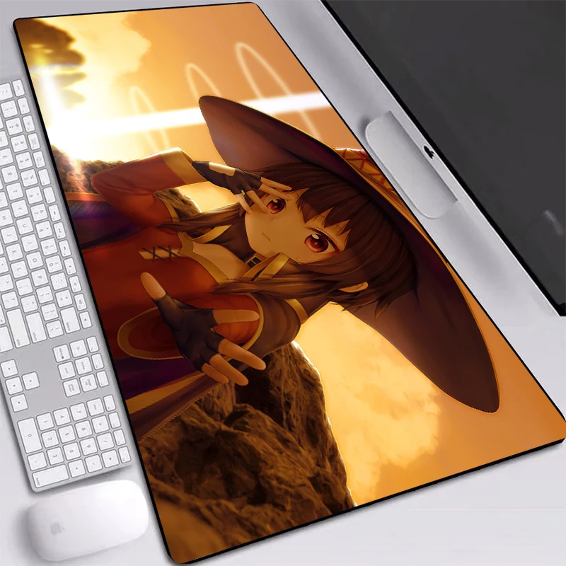 Коврик для мыши Konosuba Megumin с аниме большой игровой коврик закругленными краями