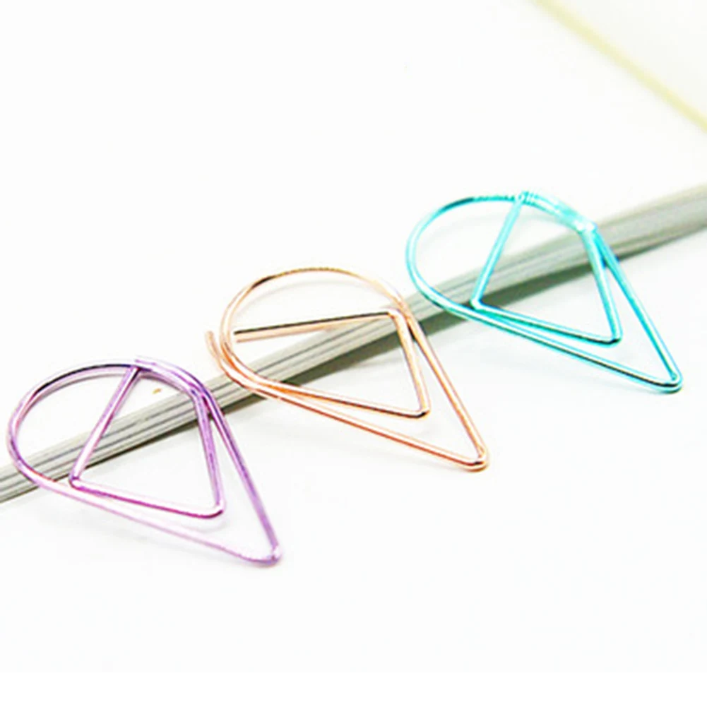 Color Random Water Drops Buckle Metal Colored Clip Modeling Folders Bookmark Material Drop-shaped Bookmark
Color Random Water Drops Buckle Metal Colored Clip Modeling Folders Bookmark Material Drop-shaped Bookmark