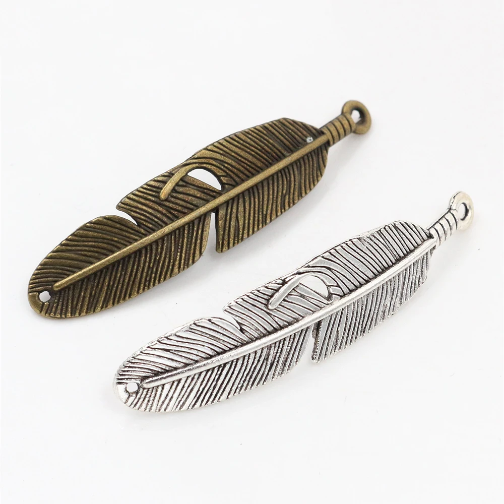 57x13mm 5pcs Antique Bronze and Antique Silver Plated Feather Style Connector Handmade Charms Pendant:DIY for bracelet necklace
57x13mm 5pcs Antique Bronze and Antique Silver Plated Feather Style Connector Handmade Charms Pendant:DIY for bracelet necklace