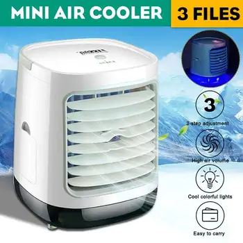 Portable Mini Air Conditioner Fan with Color LED&Water Tank Conditioning Humidifier Purifier USB Desktop Air Cooler Fan
Portable Mini Air Conditioner Fan with Color LED&Water Tank Conditioning Humidifier Purifier USB Desktop Air Cooler Fan