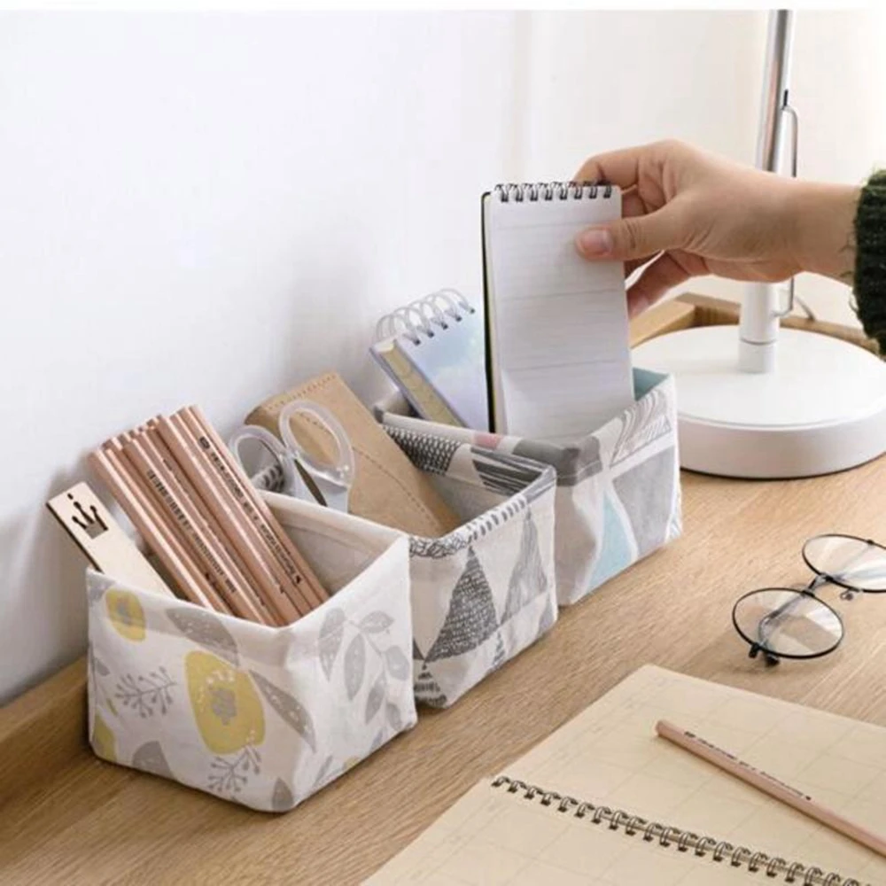 Foldable Sundries Storage Basket Cute Printing Cosmetics Container Multifunction Cotton Linen Storage Basket Desktop Organizer
Foldable Sundries Storage Basket Cute Printing Cosmetics Container Multifunction Cotton Linen Storage Basket Desktop Organizer