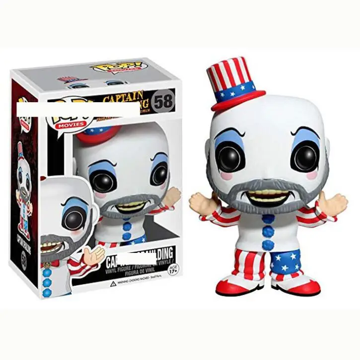 FUNKO POP Movie House of 1000 Corpses PVC Captain Spoulding Action Figures Collection Model Toys for Children Gift
FUNKO POP Movie House of 1000 Corpses PVC Captain Spoulding Action Figures Collection Model Toys for Children Gift