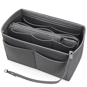 New Make up Organizer Insert Felt Bag with Zipper Handbag Tote Shaper Multi Pockets Portable Large Storage Bags Cosmetic Bags
New Make up Organizer Insert Felt Bag with Zipper Handbag Tote Shaper Multi Pockets Portable Large Storage Bags Cosmetic Bags