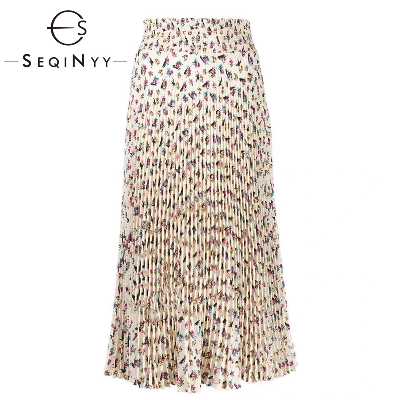 SEQINYY Pleated Skirt 2020 Summer Spring New Fashion Design Women High Street Elastic Waist Flowers Print Long Skirt
SEQINYY Pleated Skirt 2020 Summer Spring New Fashion Design Women High Street Elastic Waist Flowers Print Long Skirt