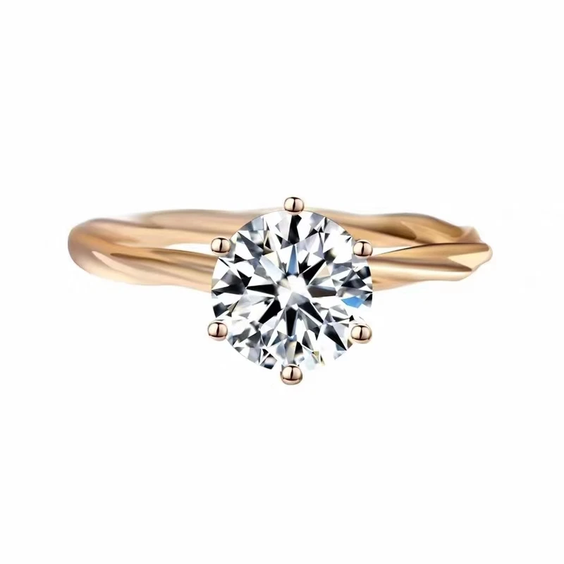 Синтетический бриллиант новые модные простые женские S925 серебряное кольцо