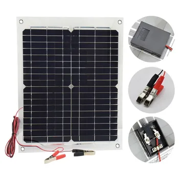 Portable 12V 25W Solar Panel with 2pcs Led Lamp Monocrystalline Solar Cell Battery and 10A Solar Controller for Car Yacht
Portable 12V 25W Solar Panel with 2pcs Led Lamp Monocrystalline Solar Cell Battery and 10A Solar Controller for Car Yacht
